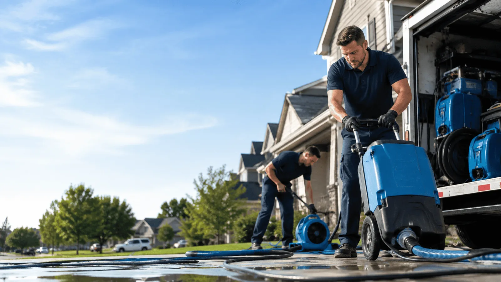 Dehumidification being performed in Garden City, IA